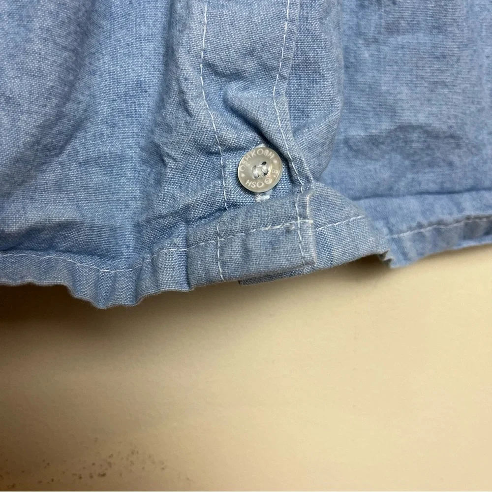 OshKosh Vintage Denim Jumper‎ Dress, Size 24M, embroidered butterfly
